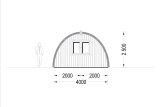 Domek letniskowy drewniany BRETA z sypialnią na dwa łóżka (44 mm), 4x8 m, 32 m² specification 4