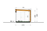 Domek ogrodowy drewniany INES (34 mm + elewacja, z izolacją), 6x3 m, 18 m² specification 6