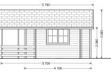 Domek ogrodowy drewniany PARIS (44 mm), 6,7x5,7 m, 21 m² - z tarasem 11 m² specification 3