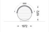 Sauna ogrodowa beczka HELGA 24 (46 mm), 2.4 m, ⌀ 1.97 m specification 4