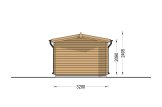 Garaż drewniany CLASSIC (34 mm), 3,2x5,2 m, 16 m² specification 4