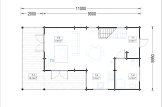 Dom drewniany letniskowy TOULOUSE (66 mm), 100 m² - z tarasem 20 m² specification 1