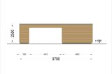 Garaż drewniany SILVIA F (34 mm + elewacja) 4x6 m, z wiatą 6x6 m specification 4