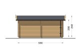 Garaż drewniany CLASSIC (34 mm), 3,6x5,4 m, 20 m² specification 5