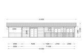 Dom drewniany letniskowy TOSCANA (44 mm), 53 m² - z tarasem 29 m² specification 2