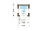 Domek ogrodowy drewniany EVELIN (34 mm + elewacja, z izolacją), 2x2 m, 4 m² specification 1
