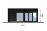 Domek ogrodowy drewniany INES PLUS z tarasem w kształcie litery L (34 mm + elewacja, z izolacją), 6x6 m, 36 m² specification 2