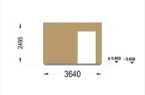 Sauna ogrodowa zewnętrzna DELLA (34 mm + elewacja), 3,6 x 2,1 m, 5,5 m², taras 5 m² specification 4