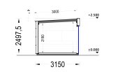 Domek ogrodowy drewniany PREMIUM L (34 mm + elewacja), 3x3 m, 9 m² specification 6