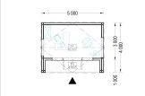 Domek ogrodowy drewniany TINA (44 mm + elewacja, z izolacją), 5x4 m, 15 m² specification 1