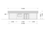 Dom drewniany całoroczny UZES F (44+44 mm, z izolacją), 70 m² specification 4