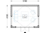 Domek ogrodowy drewniany EMMY (34 mm + elewacja), 5x4 m, 20 m² specification 1
