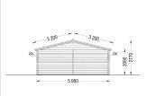 Garaż drewniany CLASSIC (44 mm), 6x6 m, 36 m² specification 4