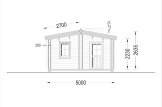 Dom pomocniczy ARGO M-N (44+44 mm), 5 × 9 m (16' × 29'), 35 m² specification 2