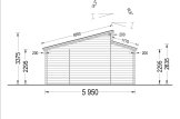 Garaż drewniany dwustanowiskowy TWIN DUO (44 mm), 8x6 m, 48 m² specification 5