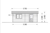 Garaż drewniany CLASSIC (44 mm), 3,6x5,4 m, 20 m² specification 3