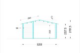 Dom drewniany letniskowy HYMER (44 mm), 42 m² - z tarasem 10 m² specification 6