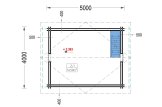 Domek letniskowy całoroczny AVIGNON (44+44 mm, z izolacją PLUS), 20 m² - z antresolą 16 m² specification 2