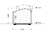 Domek ogrodowy drewniany TONIA (34 mm + elewacja), 3x2 m, 6 m² specification 6