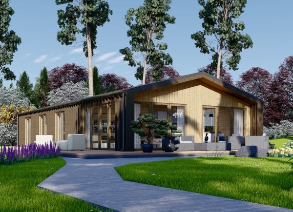 Dom drewniany letniskowy ROBERTA (44 mm + elewacja), 96 m² avp.ui.product_images.thumbnail 1