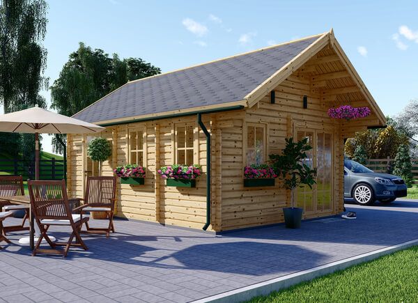 Domek letniskowy drewniany SCOOT (44 mm), 4,5 x 6 m, 27 m² - z antresolą 9 m² avp.ui.product_images.thumbnail 1