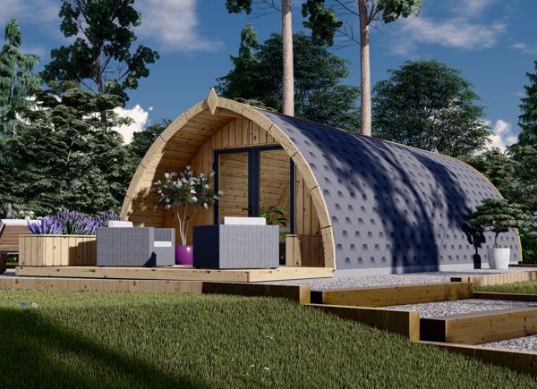Domek letniskowy drewniany BRETA (44 mm), 4x8 m, 32 m² avp.ui.product_images.thumbnail 1