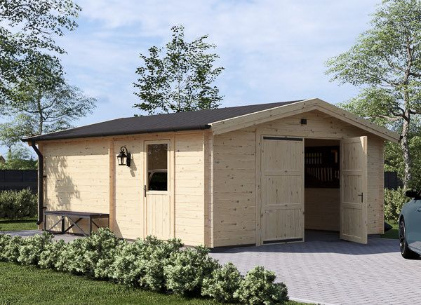 Garaż drewniany CLASSIC S (44 mm), 5x6 m, 30 m² avp.ui.product_images.thumbnail 1