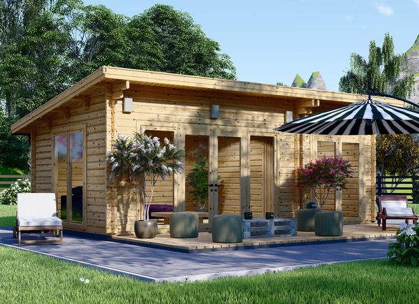 Domek letniskowy drewniany MAJA (66 mm), 7,5 x 4 m, 30 m² avp.ui.product_images.thumbnail 1
