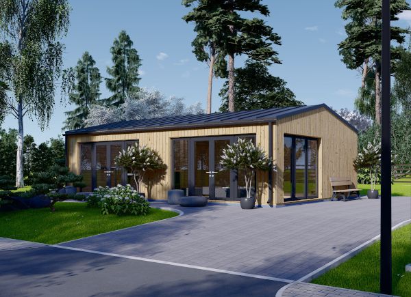 Domek letniskowy drewniany MARINA Modern (34 mm + elewacja, z izolacją), 8x6 m, 48 m² avp.ui.product_images.thumbnail 1