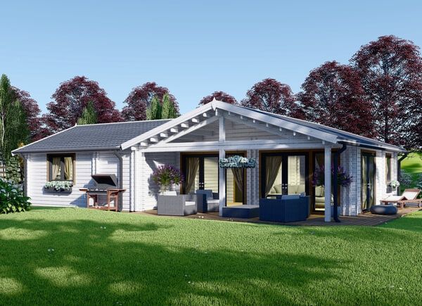 Dom drewniany całoroczny ADELE (44+44 mm, z izolacją), 68 m² avp.ui.product_images.thumbnail 1