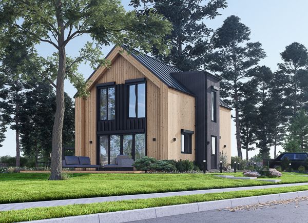 Dom drewniany całoroczny - mieszkalny ASTRID RV (z izolacją, WT2021), 92 m² avp.ui.product_images.thumbnail 1