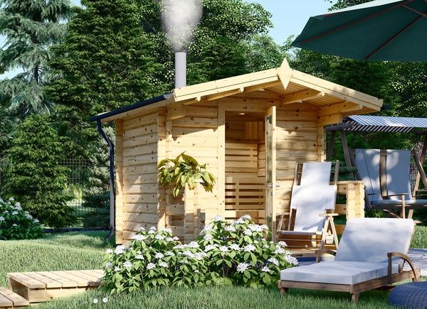 Sauna ogrodowa zewnętrzna ELDA (44 mm), 2,5x2,9 m, 7 m² avp.ui.product_images.thumbnail 1