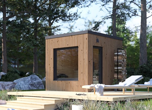 Sauna drewniana OKO 1 (ThermoWood) – 2,3×2,3 m, 4,1 m² thumbnail 1