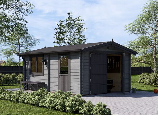 Garaż drewniany CLASSIC (34 mm), 3,6x5,4 m, 20 m² avp.ui.product_images.thumbnail 1