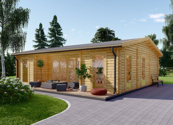 Domek letniskowy całoroczny MILA (44+44 mm, z izolacją PLUS), 8x7 m, 56 m² avp.ui.product_images.thumbnail 1
