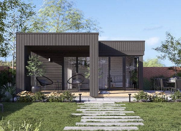 Domek ogrodowy drewniany INES PLUS z tarasem w kształcie litery L (34 mm + elewacja), 6x6 m, 36 m² avp.ui.product_images.thumbnail 1