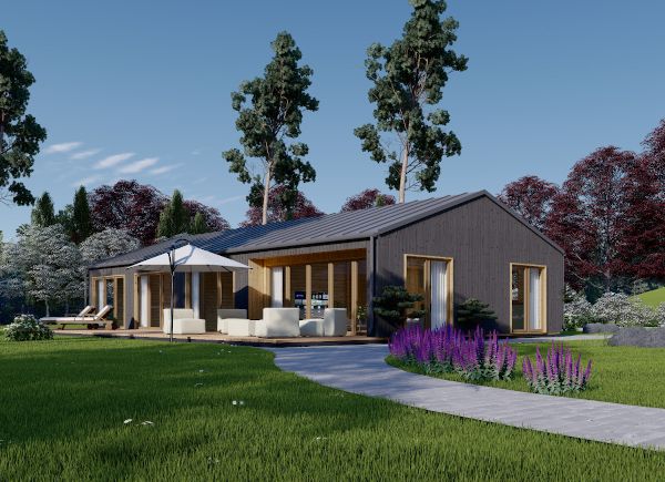 Dom drewniany całoroczny ELIZA (44 mm + elewacja, z izolacją PLUS), 115 m² avp.ui.product_images.thumbnail 1