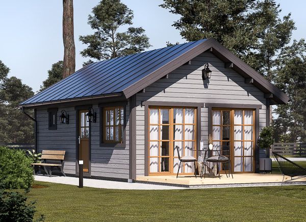 Domek ogrodowy drewniany ELSA (34 mm + revestimiento, z izolacją), 4x7 m, 28 m² avp.ui.product_images.thumbnail 1