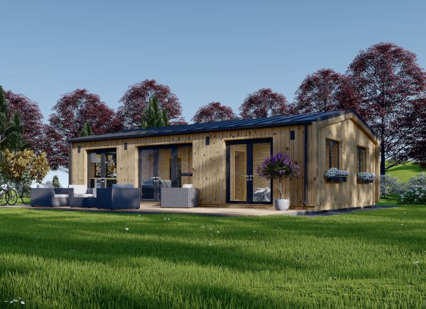 Domek letniskowy całoroczny SELENE (44+44 mm, z izolacją PLUS), 54 m² avp.ui.product_images.thumbnail 1