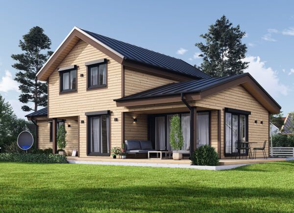 Dom drewniany całoroczny - mieszkalny HOLLAND RV (z izolacją, WT2021), 116 m² avp.ui.product_images.thumbnail 1