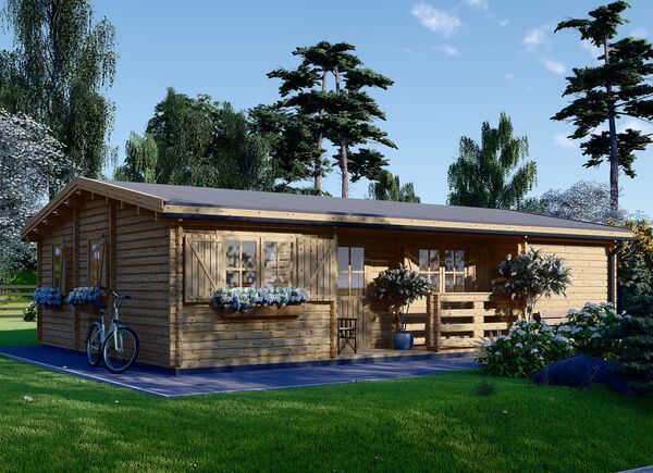 Dom drewniany całoroczny UZES (44+44 mm, z izolacją), 70 m² avp.ui.product_images.thumbnail 1