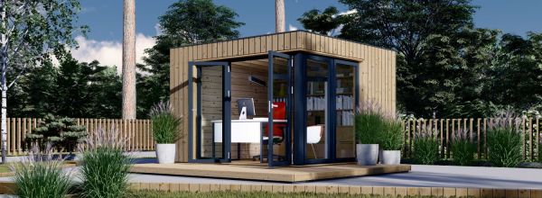 Domek ogrodowy drewniany PREMIUM (44 mm + elewacja, z izolacją PLUS), 3x3 m, 9 m²