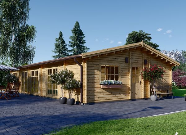 Dom drewniany letniskowy JULIA (44+44 mm), 103 m² avp.ui.product_images.thumbnail 1