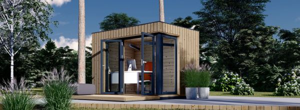 Domek ogrodowy drewniany PREMIUM (44 mm + elewacja, z izolacją PLUS), 3x2 m, 6 m²
