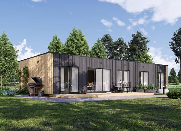 Dom drewniany letniskowy BELLA 3 (44 mm + elewacja, z izolacją), 75 m² avp.ui.product_images.thumbnail 1