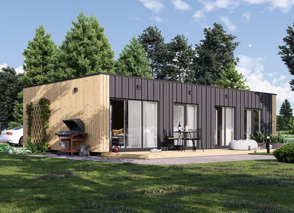 Dom drewniany letniskowy BELLA 2 (44 mm + elewacja, z izolacją), 60 m² avp.ui.product_images.thumbnail 1