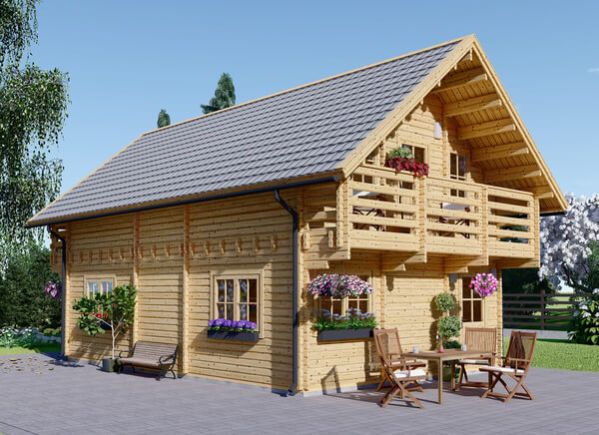 Dom drewniany letniskowy LANGON (44+44 mm), 95 m² avp.ui.product_images.thumbnail 1