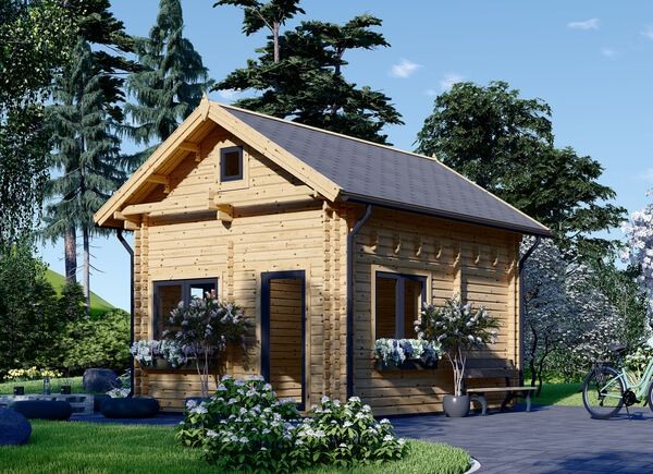 Domek letniskowy całoroczny AVIGNON (44+44 mm, z izolacją PLUS), 20 m² - z antresolą 16 m² avp.ui.product_images.thumbnail 1