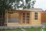 Domek ogrodowy drewniany AIDA PLUS (28 mm), 5x3 m, 9 m² - z tarasem 6,5 m² customer 2