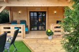 Dom drewniany letniskowy HYMER (44+44 mm), 42 m² - z tarasem 10 m² customer 1